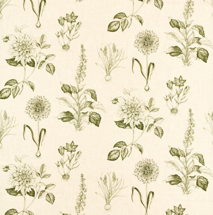 Clarke & Clarke Secret Garden Roseraie Sage Fabric