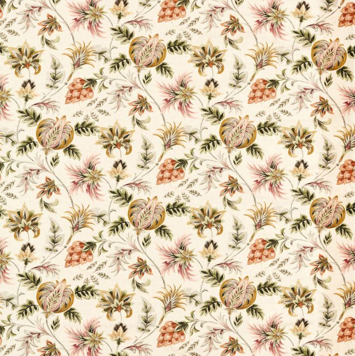 Clarke & Clarke Secret Garden Sizergh Blush/Sage Fabric