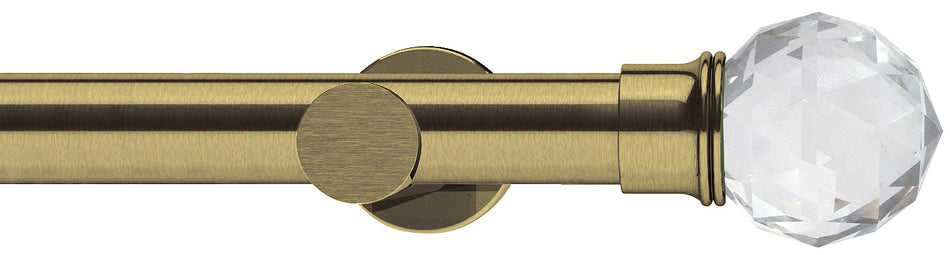 Integra Elements Capella 28mm Eyelet Curtain Pole Antique Brass