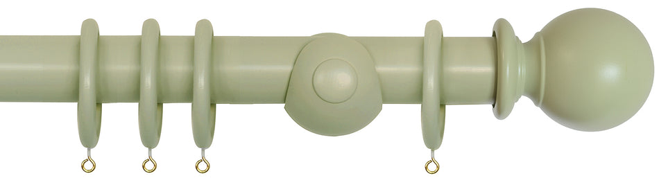 Laura Ashley 40mm Bespoke Handcrafted Wood Curtain Pole Hedgerow Ball