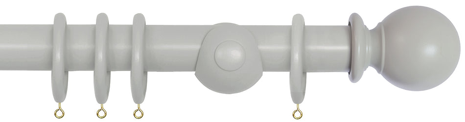 Laura Ashley 40mm Bespoke Handcrafted Wood Curtain Pole Steel Ball