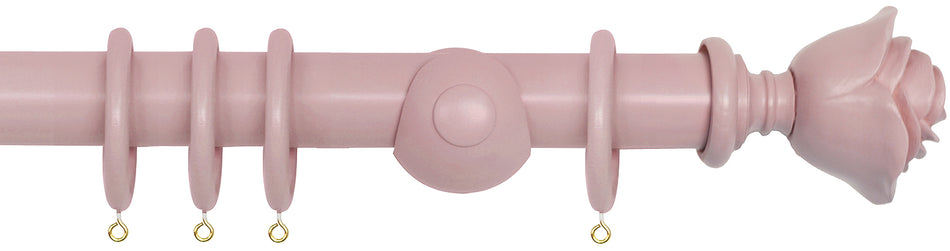 Laura Ashley 40mm Bespoke Handcrafted Wood Curtain Pole Dark Blush Rose