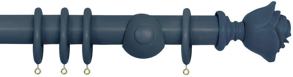 Laura Ashley 40mm Bespoke Handcrafted Wood Curtain Pole Dusky Seaspray Rose
