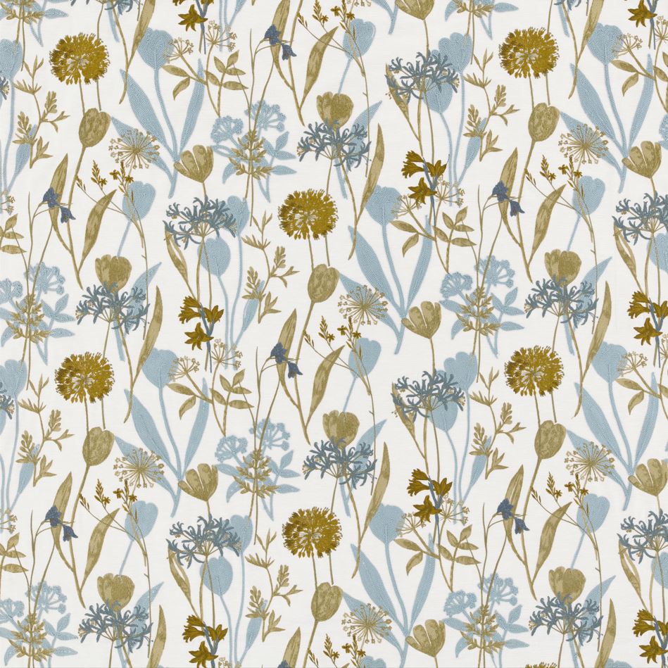 Kai Oshibana Niwa Cornflower Fabric