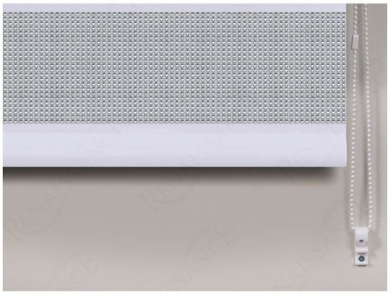 Renaissance Diamante Roller Blind, White