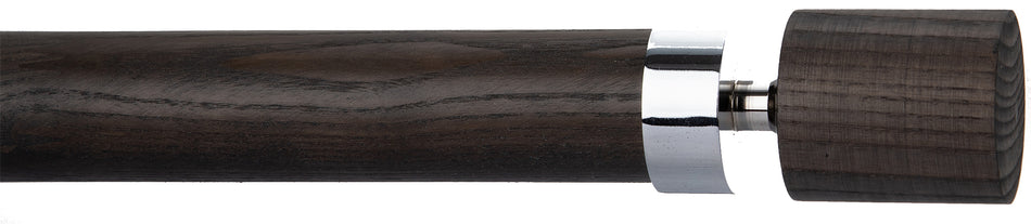 Byron Delano 35mm 45mm Curtain Pole Umber Top Hat Chrome