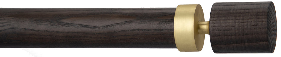 Byron Delano 35mm 45mm Curtain Pole Umber Top Hat Satin Brass