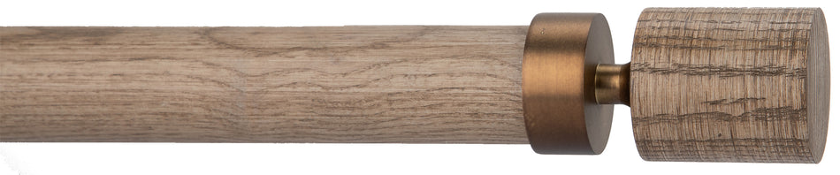 Byron Delano 35mm 45mm Curtain Pole Sisal Top Hat Ant Brass