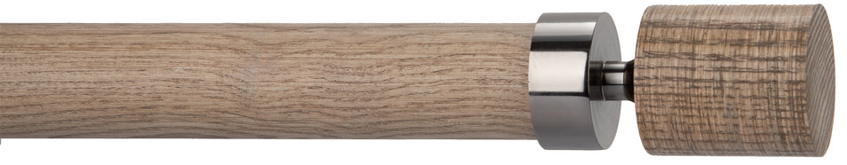 Byron Delano 35mm 45mm Curtain Pole Sisal Top Hat Black Nickel