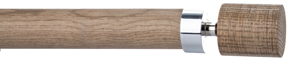 Byron Delano 35mm 45mm Curtain Pole Sisal Top Hat Chrome