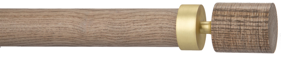 Byron Delano 35mm 45mm Curtain Pole Sisal Top Hat Satin Brass