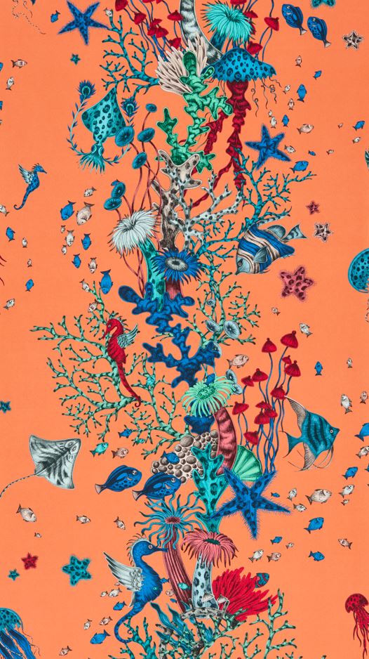 Emma J Shipley Mythica Seaforest Peach Wallpaper