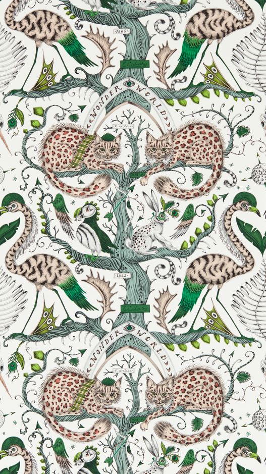 Emma J Shipley Mythica Wonder World Emerald Wallpaper