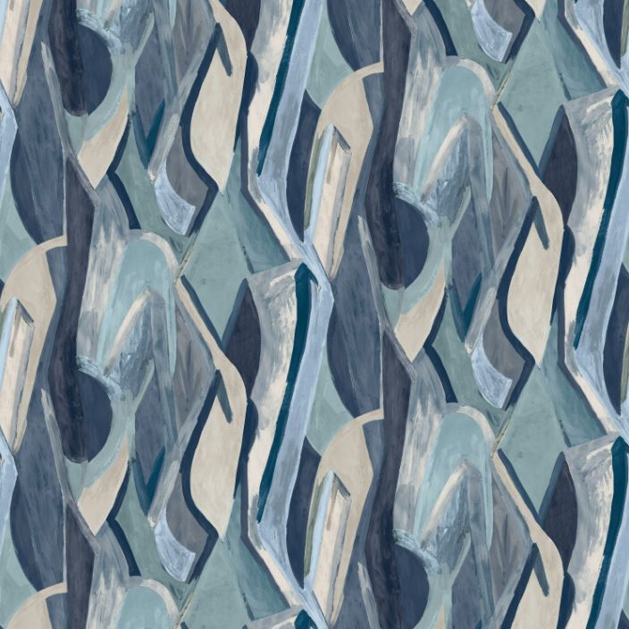 Clarke & Clarke Metropolitan Dynamic Ink Banner Wallpaper