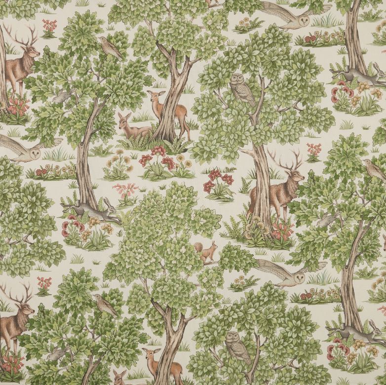 ILIV Verini Woodland Retreat Print Sage Fabric