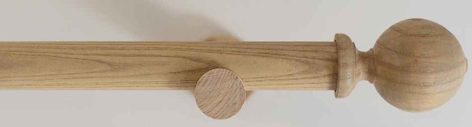 Laura Ashley Mitchell 28mm Wooden Eyelet Curtain Pole Washed Oak