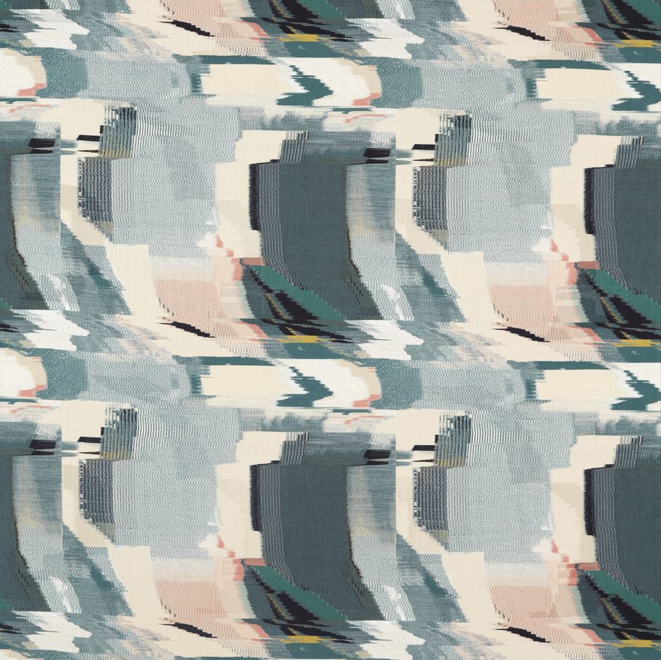 Harlequin Reflect Perspective Emerald/Peony Fabric