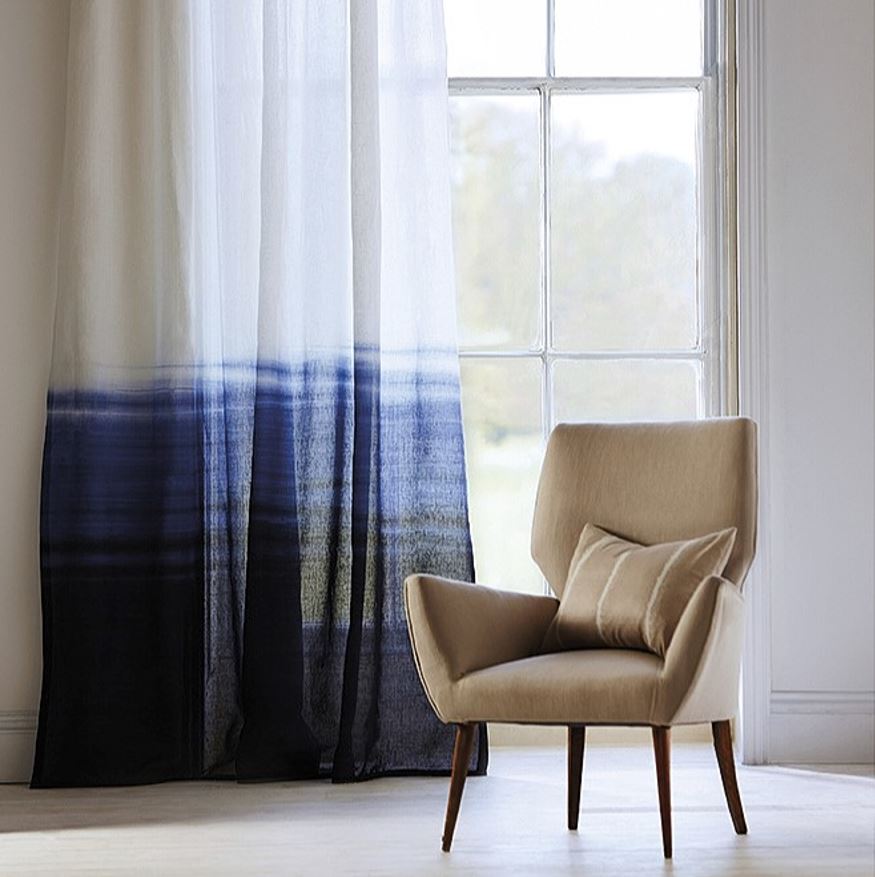 Harlequin Sheers 1 Tranquil Indigo/Denim Fabric