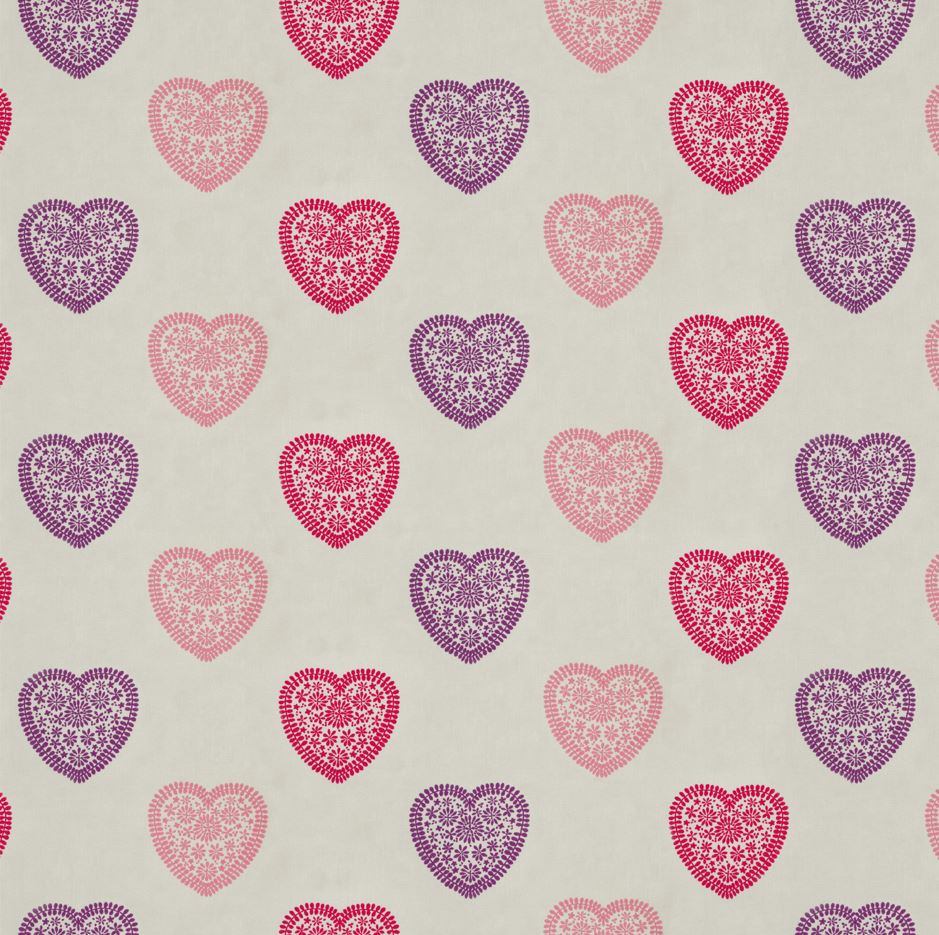 Harlequin Sweet Heart Pink/Purple Fabric
