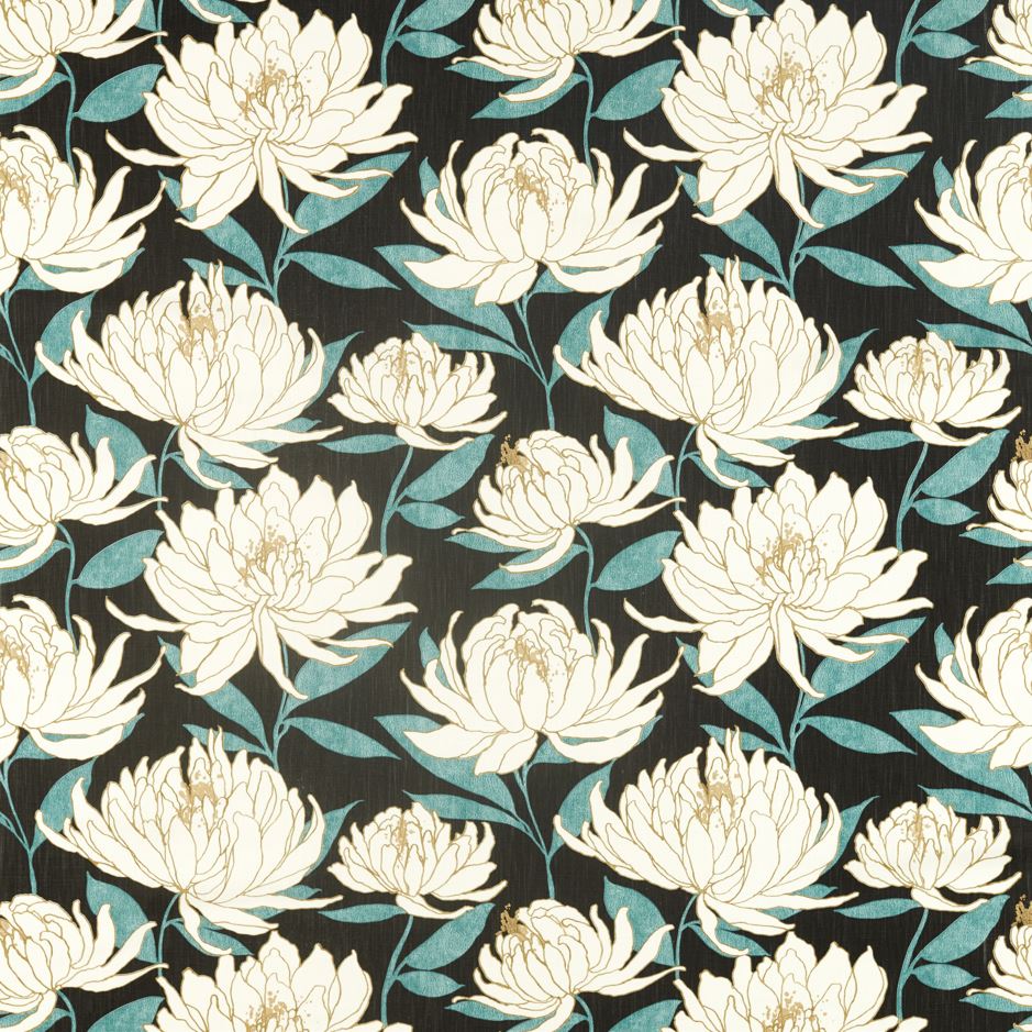 Harlequin Salinas Prints & Weaves Sebal Midnight/Kingfisher Fabric