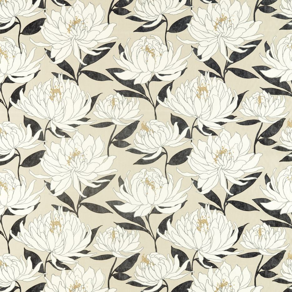 Harlequin Salinas Prints & Weaves Sebal Platinum/Ebony Fabric