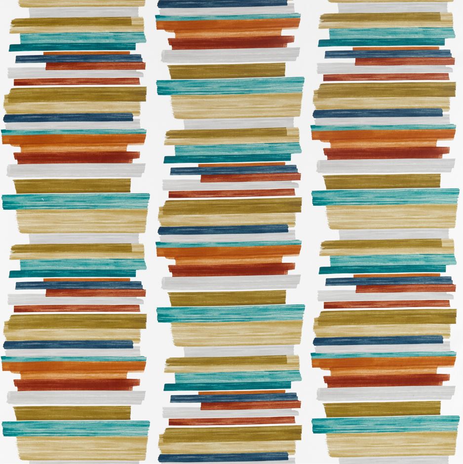 Harlequin Atelier Calcine Paprika/Teal/Olive Fabric
