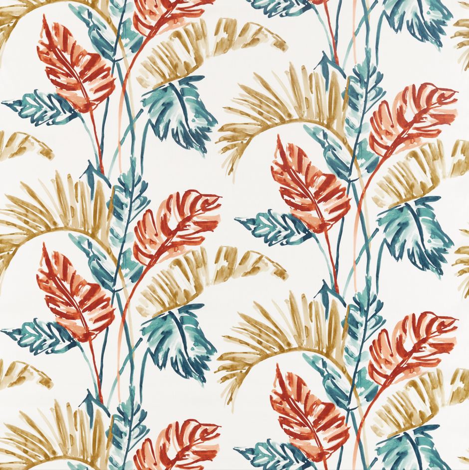 Harlequin Atelier Toshiko Paprika/Teal/Olive Fabric