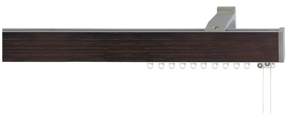 Jones Sencillo 40mm Cord Drawn Curtain Track Pole Oak