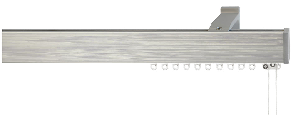 Jones Sencillo 40mm Cord Drawn Curtain Track Pole Dark Dove Grey