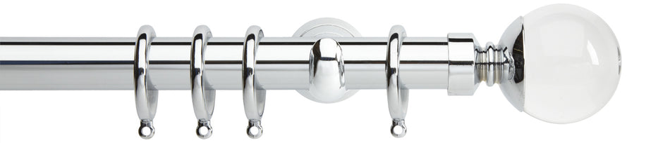 Neo Premium 28mm Pole Chrome Cup Clear Ball