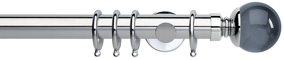 Neo Premium 35mm Pole Chrome Smoke Grey Ball
