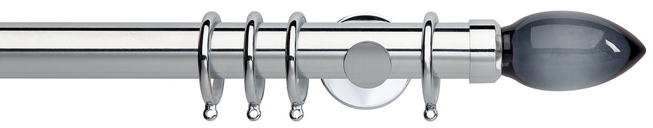 Neo Premium 35mm Pole Chrome Smoke Grey Teardrop