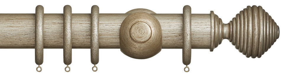 Museum 55mm Antique Silver Pole Dune Finial