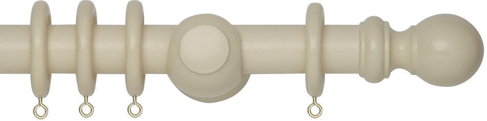 Woodline 50mm Curtain Pole Cream