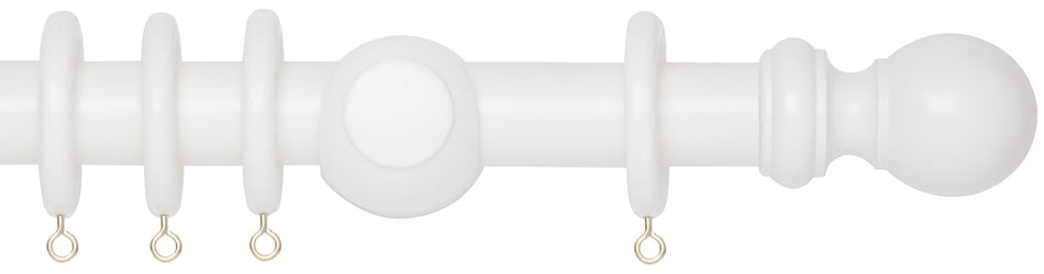 Woodline 50mm Curtain Pole White