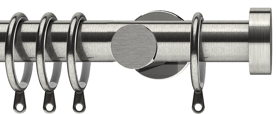 Integra Elements Stud 28mm Pole Satin Steel