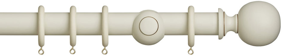 Museum 35mm & 45mm Antique White Pole Plain Ball Finial