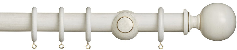 Museum 35mm & 45mm Cream Gold Pole Plain Ball Finial