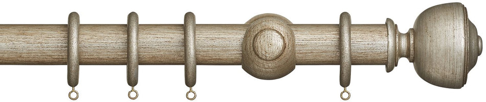 Museum 35mm & 45mm Antique Silver Pole Asher Finial