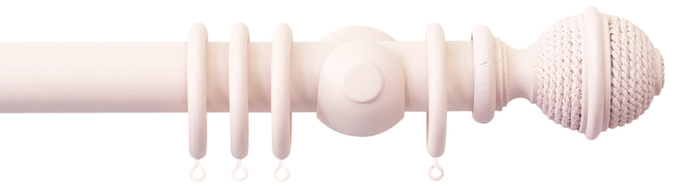 Jones Seychelles 40mm Handcrafted Wood Pole Blush, Rope