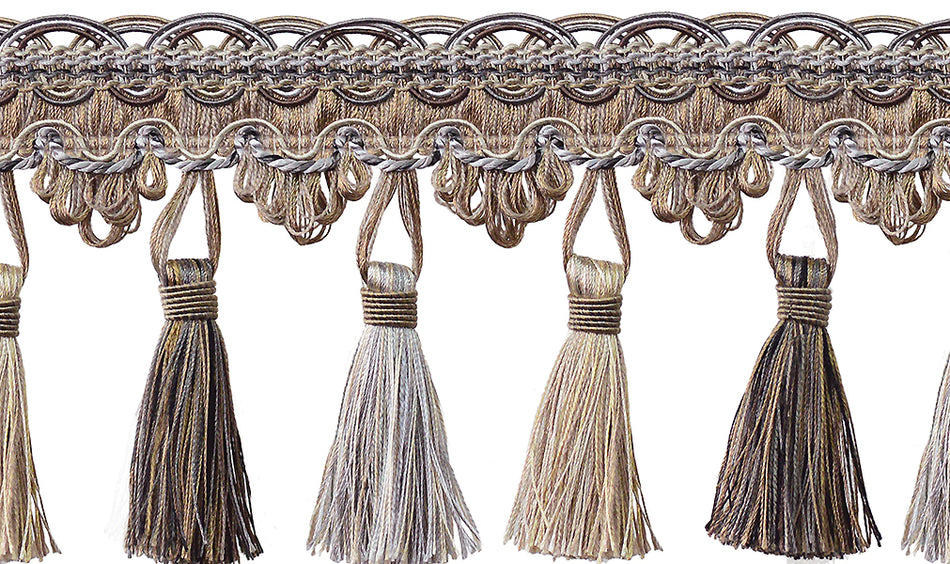 Jones Venice Tassel Fringe Trimming, Cocoa