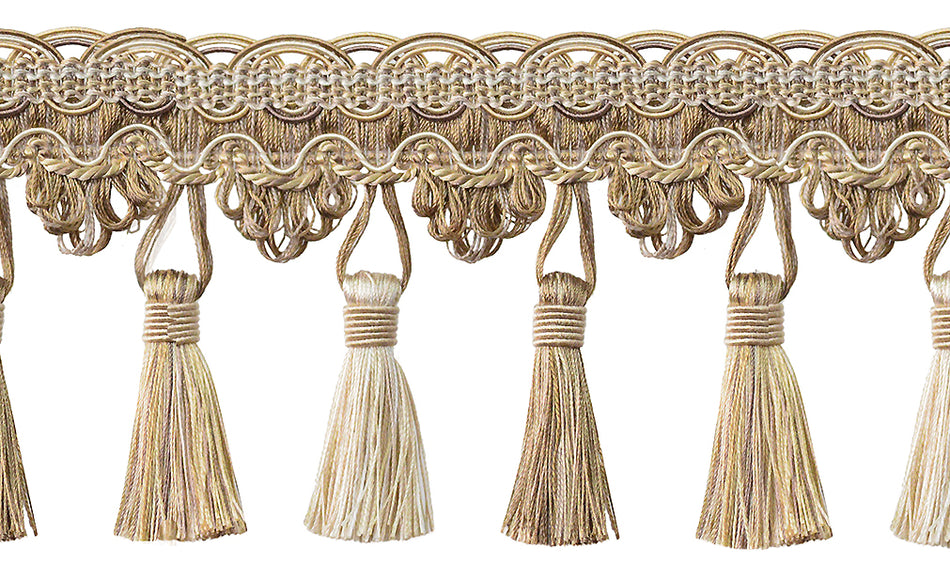 Jones Venice Tassel Fringe Trimming, Truffle