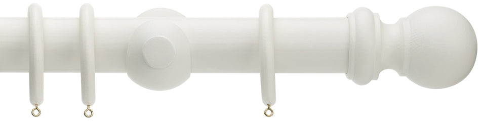 Honister 50mm Wood Pole, Linen White