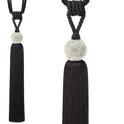 Hallis Large Rope Tieback Ritz, Black