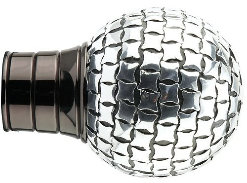 Galleria G2 50mm Finial Black Nickel Square Studded Ball
