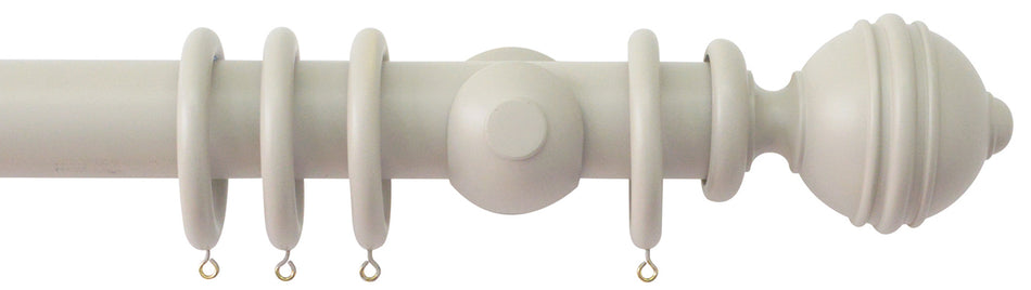 Jones Estate 50mm Handcrafted Wood Pole Clay, Ribbed Ball