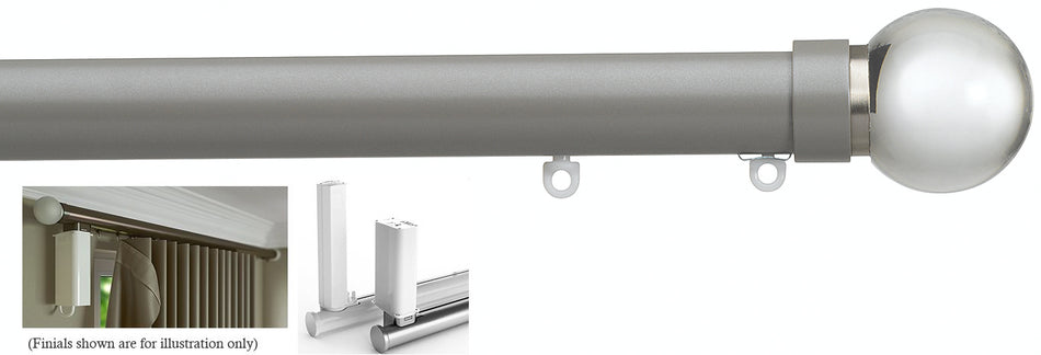 Silent Gliss Electric Metropole 50mm 7650 5190 Motor Slate Grey Clear Ball