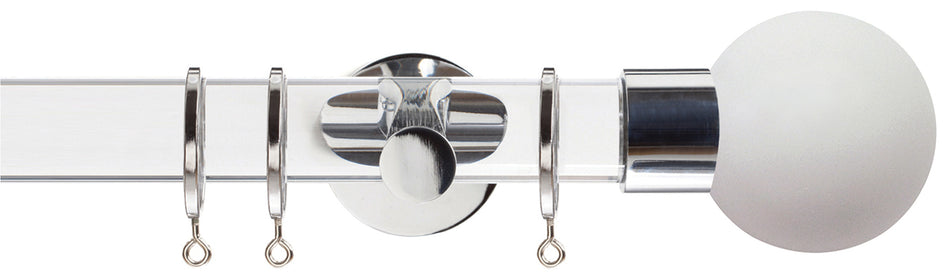 Jones Strand Acrylic 35mm Pole, Chrome, Stone Painted Ball