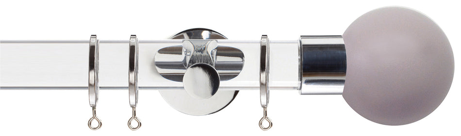 Jones Strand Acrylic 35mm Pole, Chrome, Heather Painted Ball