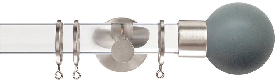 Jones Strand Acrylic 35mm Pole, Matt Nickel, Lead Painted Ball